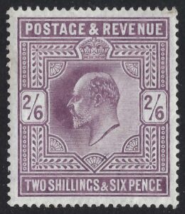 KEVII sg262 2s6d dull purple – fine mint example