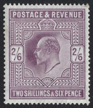 KEVII sg262 2s6d dull purple – fine mint example