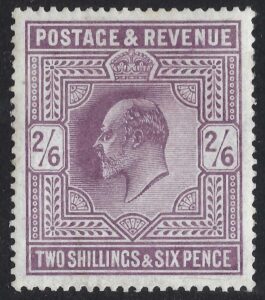 KEVII sg261 2s6d pale dull purple – fine mint example