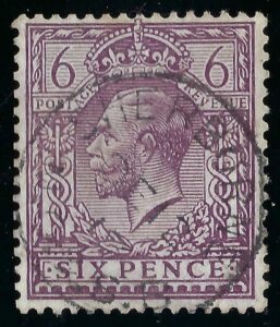 KGV 6d purple with fine SHERBORNE postmark