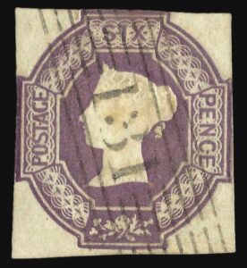 QV sg58 6d mauve embossed