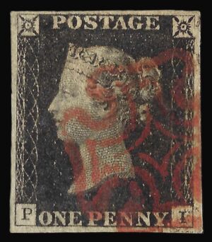 QV 1d black (E-B) Plate 1b