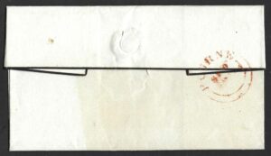 QV sg2 1d black (M-A) Plate 3 on 1841 wrapper BOURNE to FOLKINGHAM