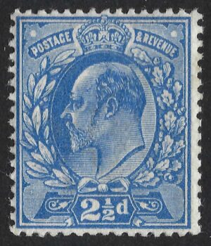KEVII sg283/84 M18(1) 2½d Deep bright blue – lightly mounted mint