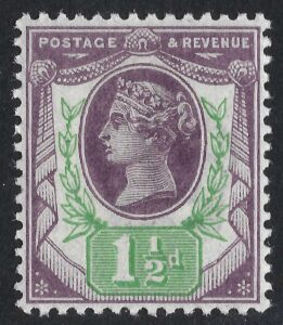 QV sg198 K29(2) 1½d dull purple & pale green - U/M