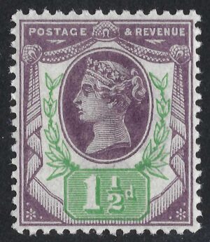 QV sg198 K29(2) 1½d dull purple & pale green - U/M