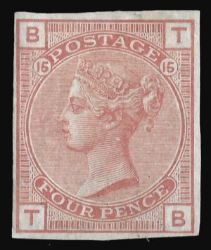 QV 1876 sg152 4d (T-B) Colour Trial in Chestnut