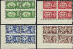 KGVI sg509-512 1951 Festival set in marginal blocks - unmounted mint