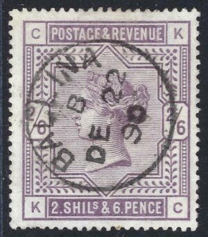 QV sg179 2s6d Deep lilac (K-C) with fine 1890 BALLINA cds
