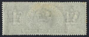 KEVII sg266 £1 dull blue-green - lightly mounted mint