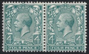 KGV 4d N23(zb) Dandy Roll variety – Missing G in watermark