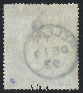 QV sg183 10/- ultramarine (M-D) with fine 1892 BELFAST cds