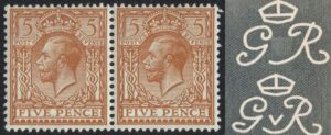 KGV 4d N23(zc) Dandy Roll variety – Missing V in watermark – U/M
