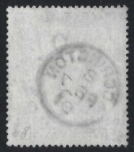 QV sg183 10/- ultramarine (K-F) with fine 1891 ACCRINGTON cds