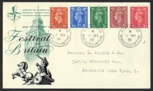 KGVI 1951 sg503-507 Definitives on illustrated FDC