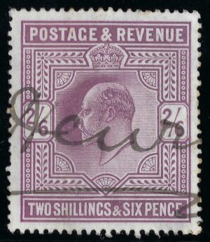 KEVII sg262 2s6d dull purple – fiscally used