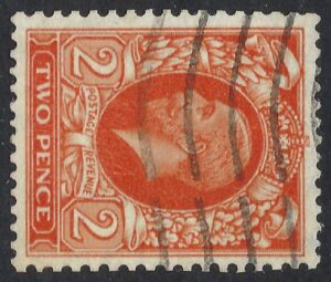 KGV sg442b 2d orange (wmk sideways) fine used
