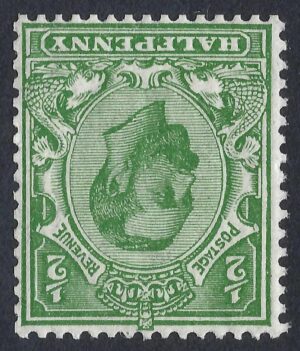 KGV sg324wi ½d yellow-green (wmk inverted) - unmounted mint