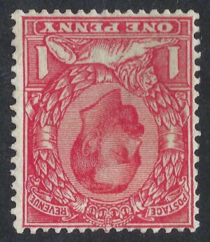KGV sg336wi 1d scarlet (wmk inverted) L/M/M
