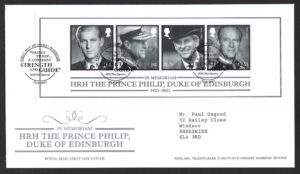 2021 Duke of Edinburgh MS4532 First Day Cover - Windsor h/s