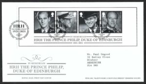 2021 Duke of Edinburgh MS4532 First Day Cover - Tallents House h/s