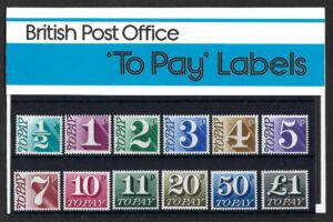 QEII 1977 Postage Dues / To Pay Labels Presentation Pack #93
