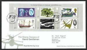 2022 The Stamp Designs of David Gentleman MS4365 First Day Cover - London h/s