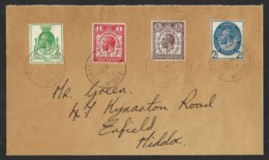 KGV 1929 sg434-437 UPU First Day Cover
