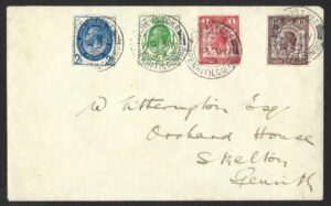 KGV 1929 sg434-437 UPU First Day Cover