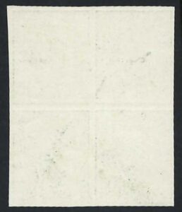 KEVII ½d Deep green plate proof block showing double impression