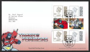 2022 Transformers DY44 Booklet pane V4841l First Day Cover – Tallents House h/s