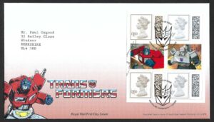 2022 Transformers DY44 Booklet pane V4841l First Day Cover – Tallents House h/s