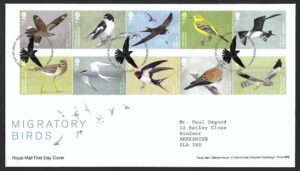 2022 Migratory Birds First Day Cover – Tallents House h/s