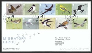 2022 Migratory Birds First Day Cover – Swallownest h/s