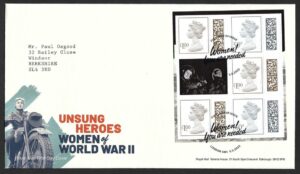 2022 Unsung Heroes DY43 Booklet pane V4750l First Day Cover – London h/s